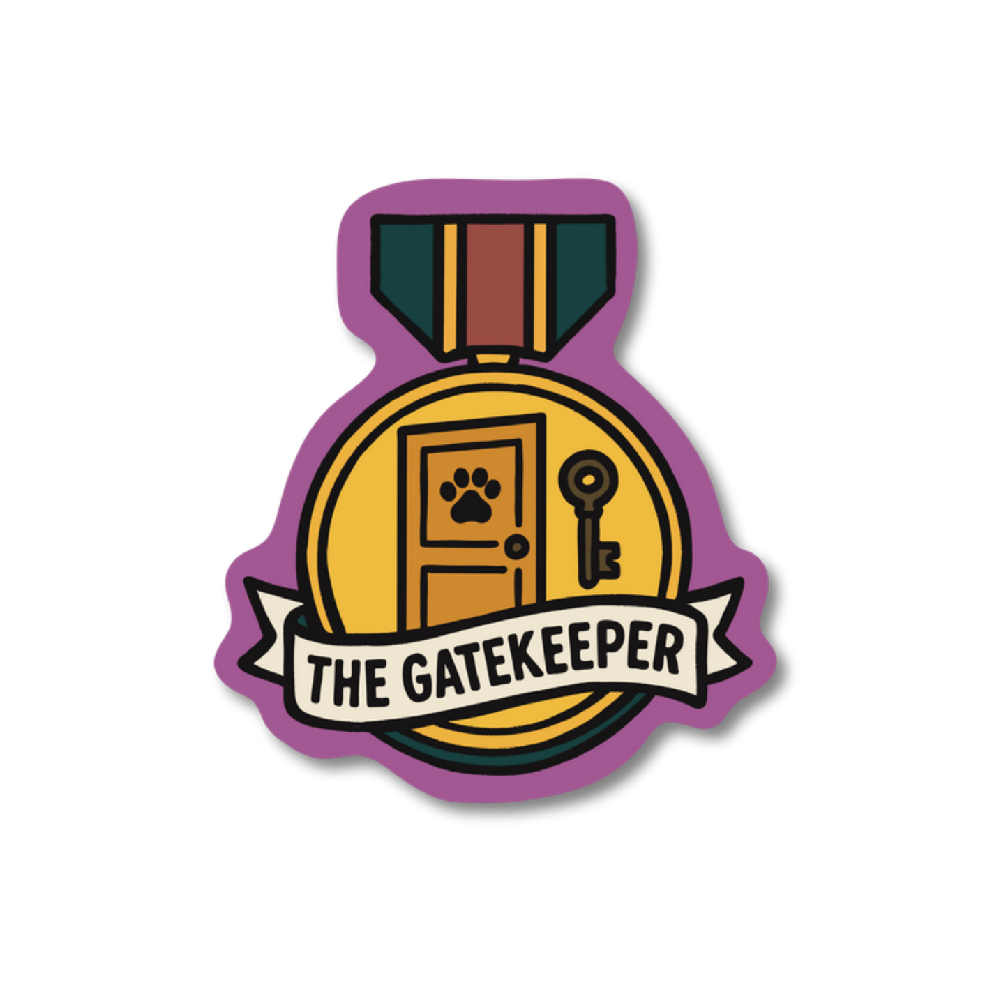 The Gatekeeper veterinary recognition award sticker on waterproof matte vinyl by Vet Culture Co