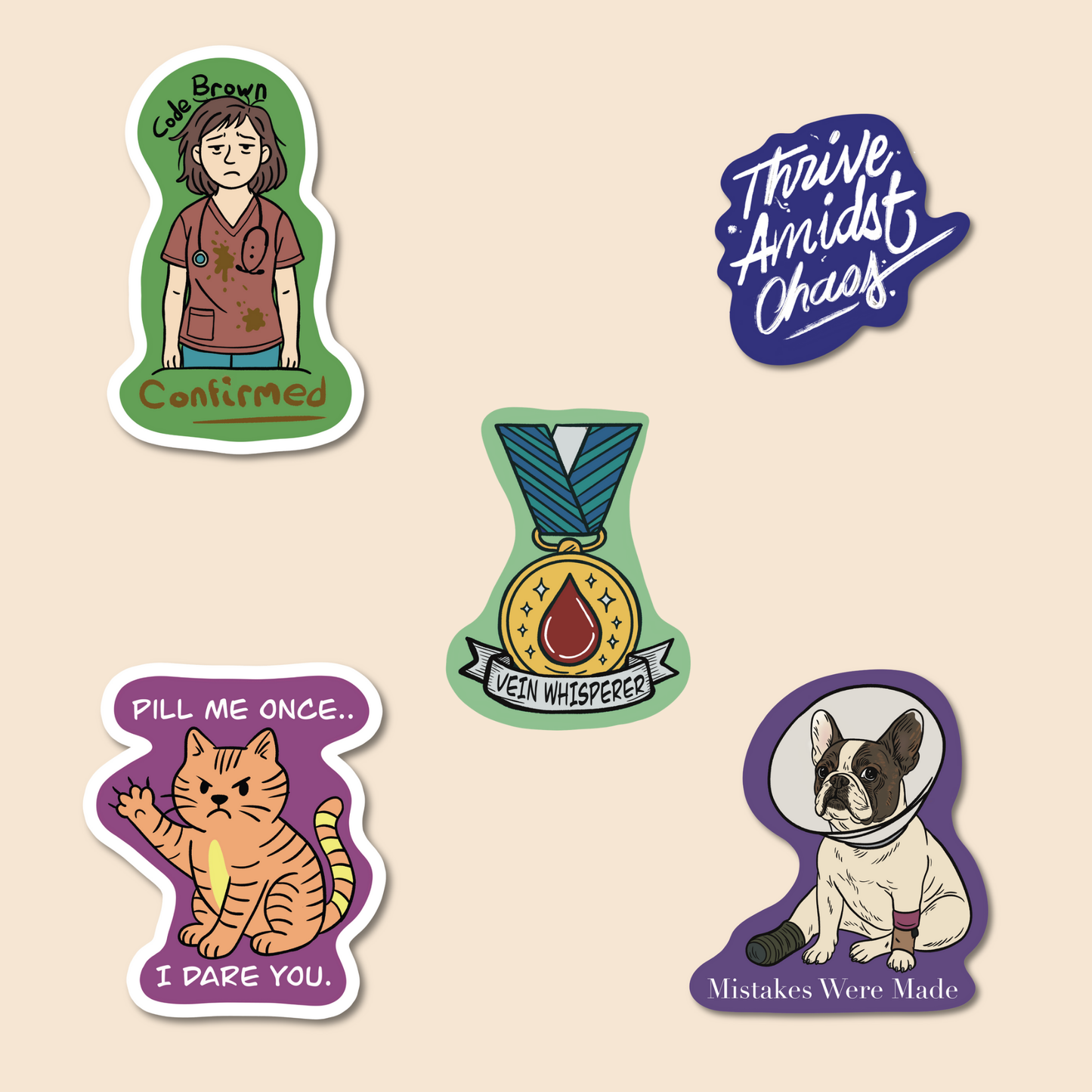 🐾 Veterinary Sticker Bundles – 5 or 10 Packs