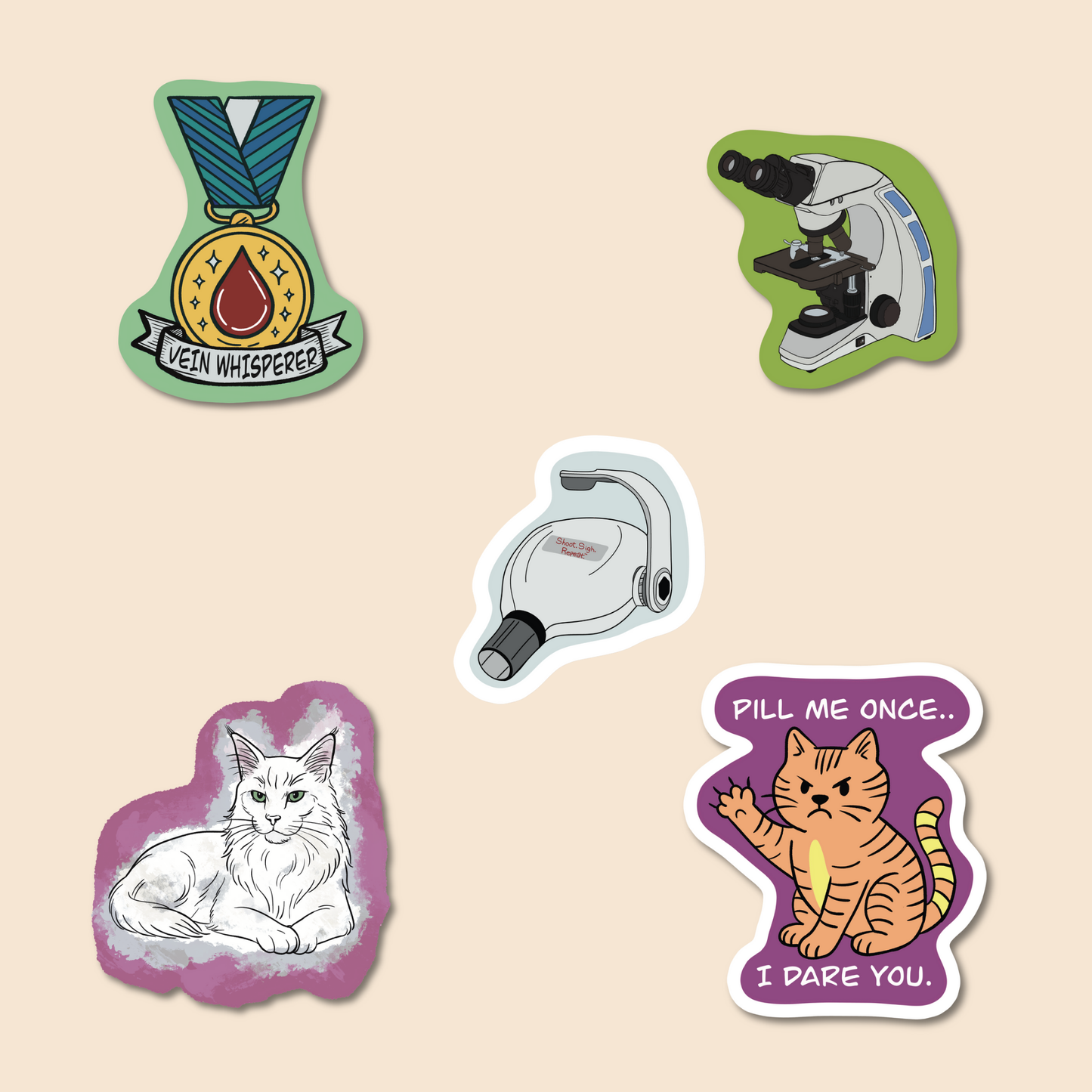 🐾 Veterinary Sticker Bundles – 5 or 10 Packs
