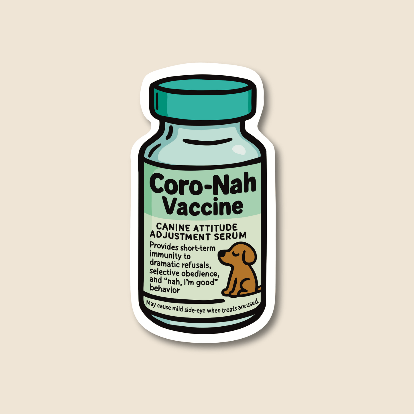 Coro-Nah Vaccine – Funny Vet Sticker