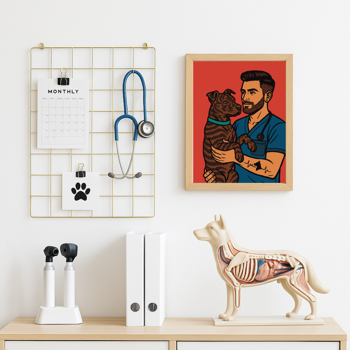 🐕🦺 🤎 Brindle Buddy Glow Fine Art Print
