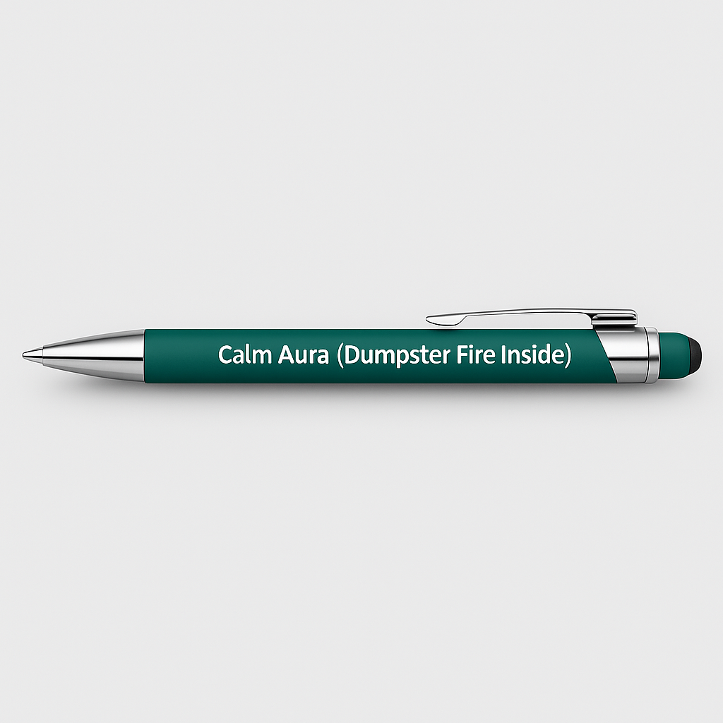 Funny Veterinary Pens – Laser-Engraved 3-Pack | Calm Aura, Spreading Joy & Professional Cat Wrangler