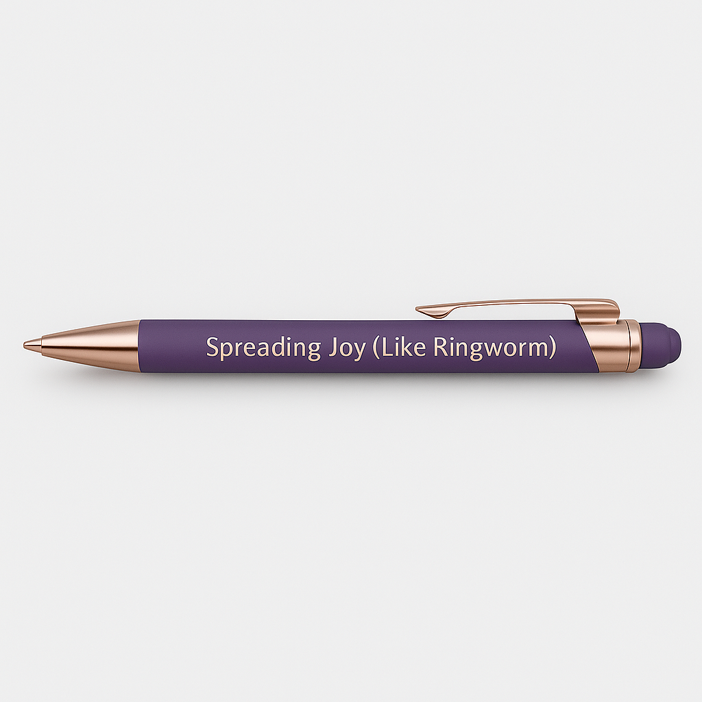 Funny Veterinary Pens – Laser-Engraved 3-Pack | Calm Aura, Spreading Joy & Professional Cat Wrangler