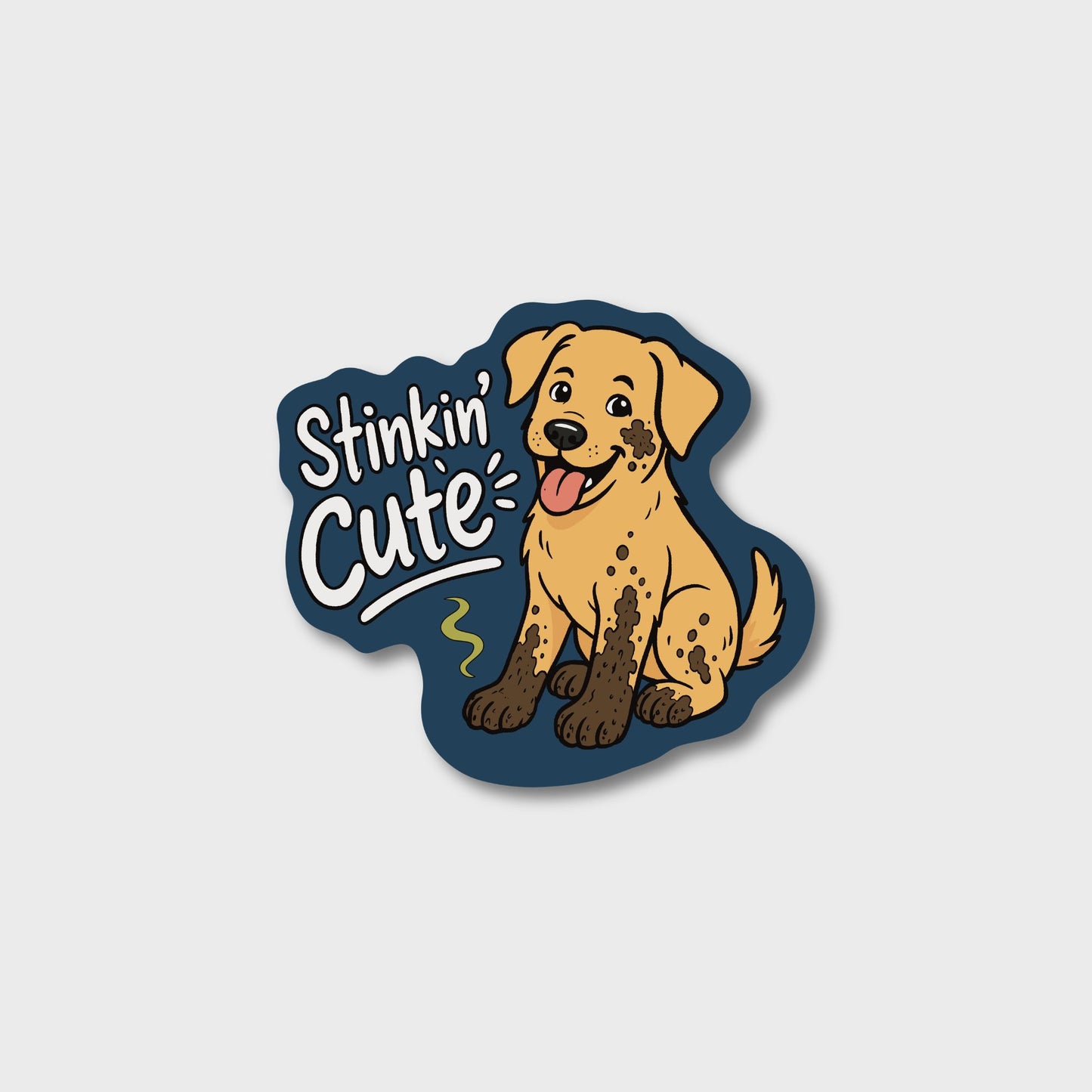Stinkin' Cute Dog funny veterinary sticker on waterproof matte vinyl by Vet Culture Co
