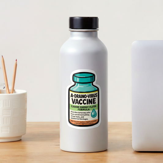 A-Draino-Virus Vaccine – Funny Vet Sticker