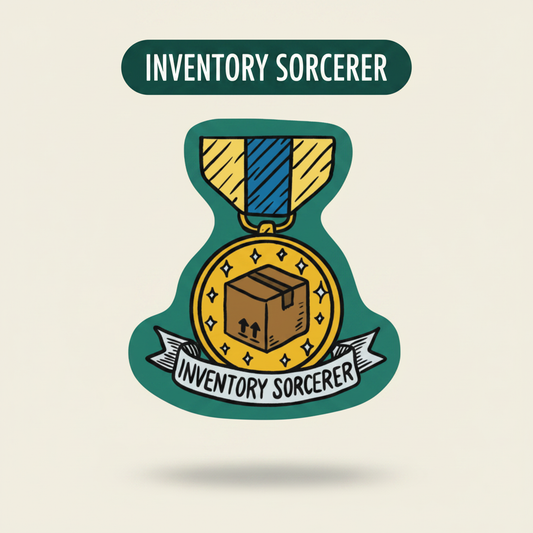 Inventory Sorcerer veterinary award medal sticker title card by Vet Culture Co