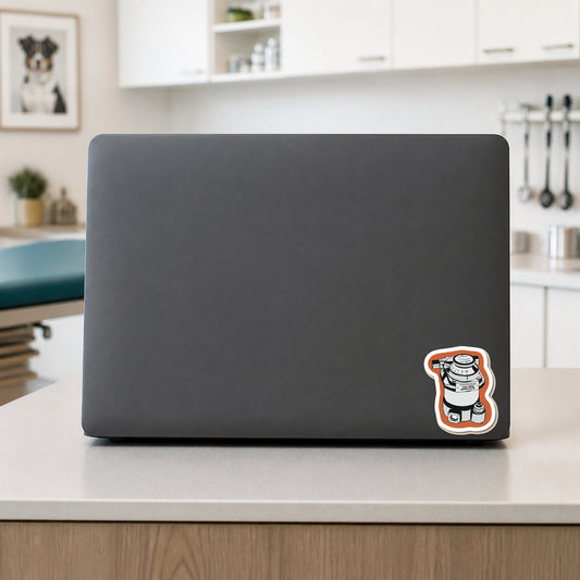 🐶 Anesthesia Techs Know: It'S All About The Iso shown on a veterinary clinic laptop