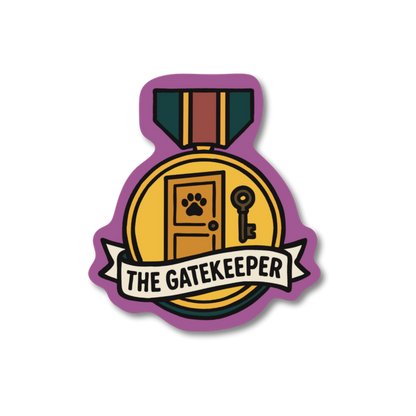 The Gatekeeper veterinary recognition award sticker on waterproof matte vinyl by Vet Culture Co
