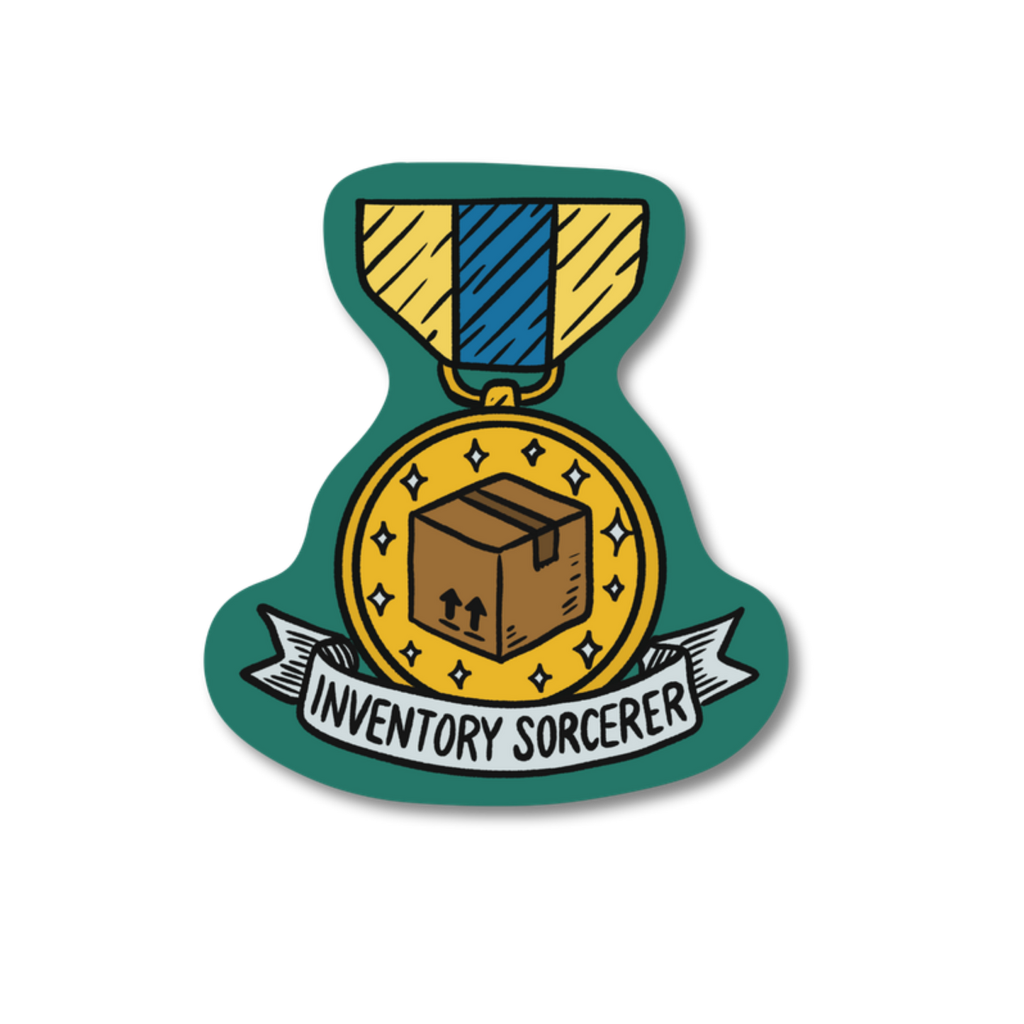 Inventory Sorcerer veterinary recognition award sticker on waterproof matte vinyl by Vet Culture Co