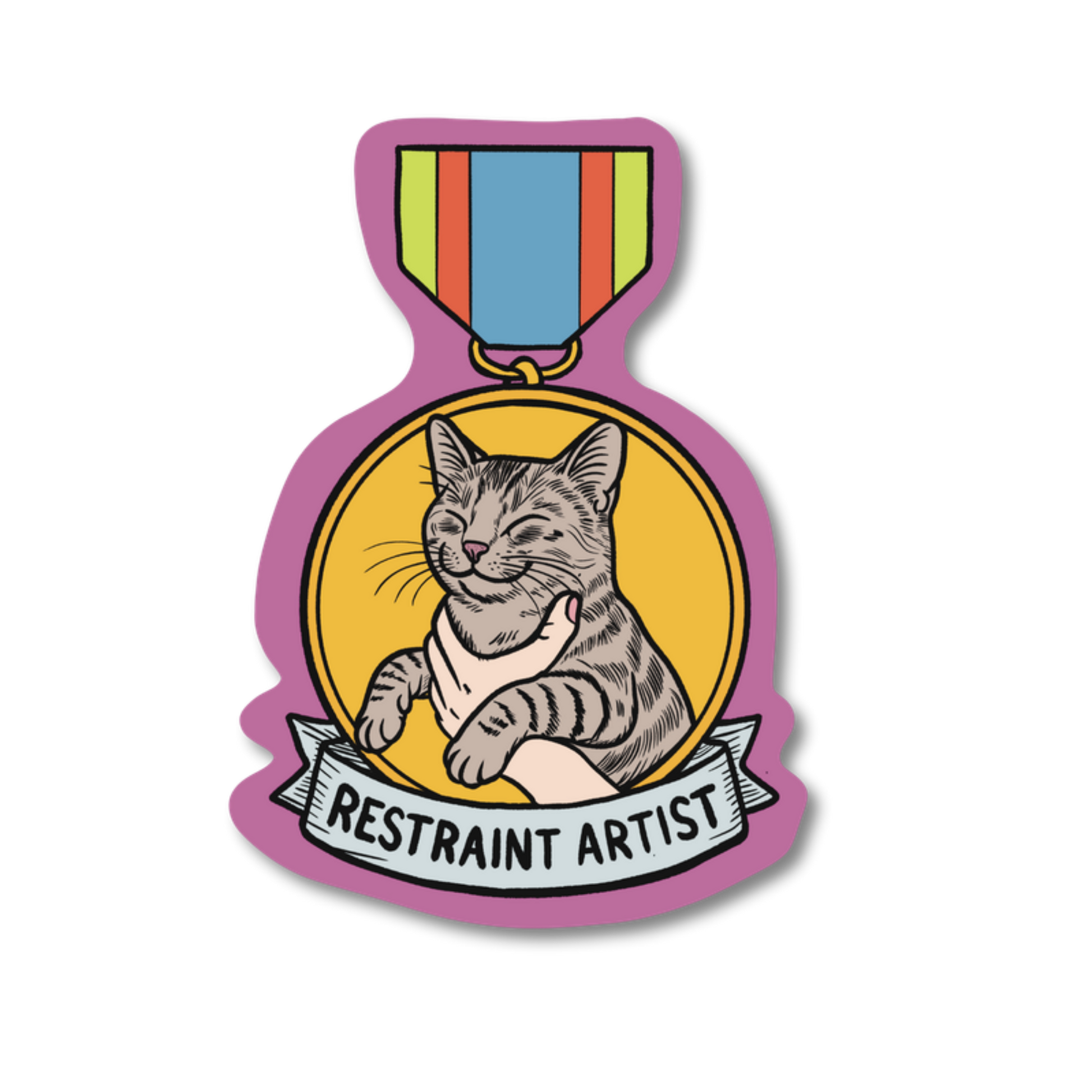 Restraint Artist veterinary recognition award sticker on waterproof matte vinyl by Vet Culture Co