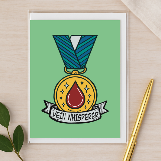 Vein Whisperer – Veterinary Recognition Notecard – A2 Veterinary Notecard