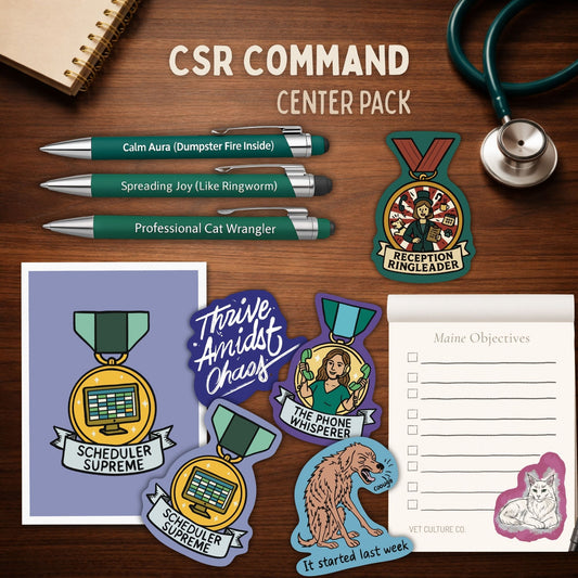 CSR Command Center Kit curated gift bundle for CSR and front desk members by Vet Culture Co