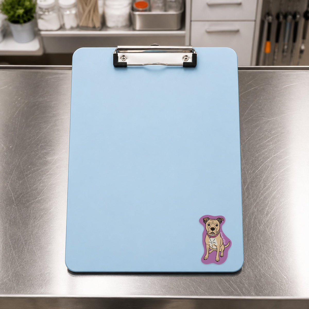 😂 2 Styled 2 Fetch shown on a blue treatment clipboard
