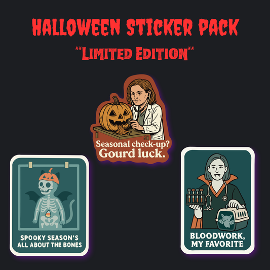 🎃 Limited Edition Halloween Sticker Pack | Vet Med Chaos