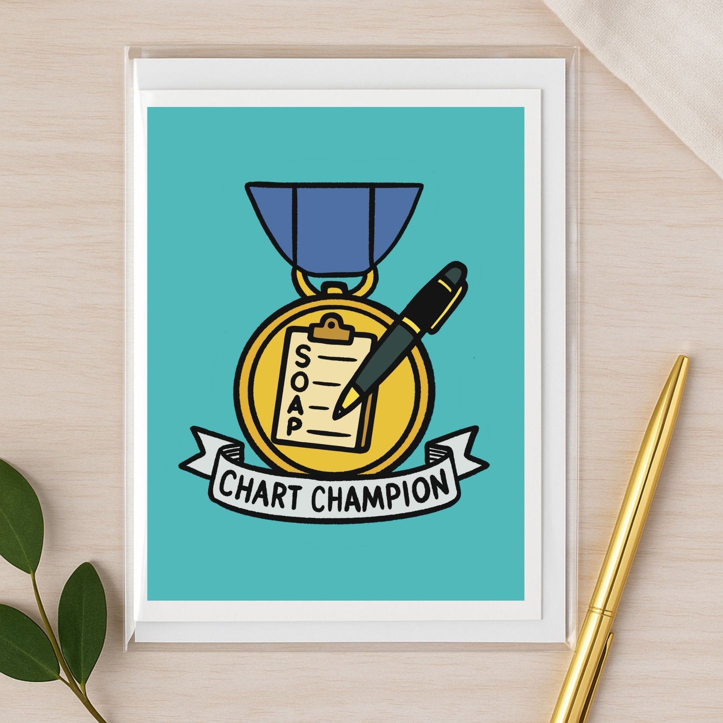 Chart Champion – Veterinary Recognition Notecard – A2 Veterinary Notecard