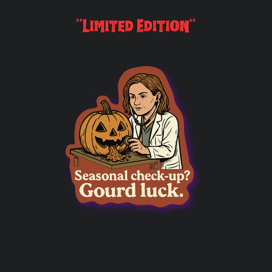 Seasonal Check-Up? Gourd Luck Sticker