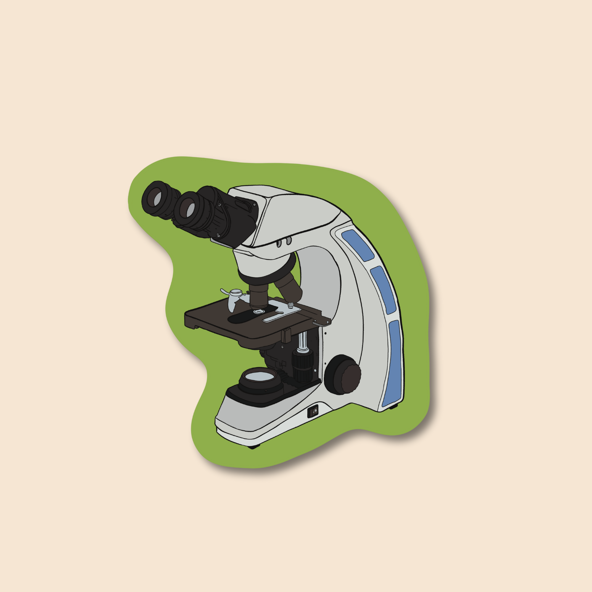 Microscopic Sticker Lab Microscope Veterinary Lab Life Sticker | Vet Culture Co.