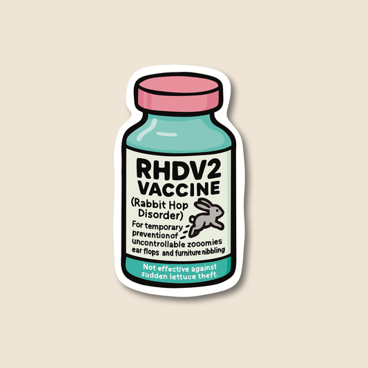 RHDV2 Vaccine – Funny Vet Sticker