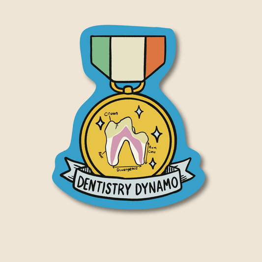 Dentistry Dynamo – Funny Veterinary Award Sticker