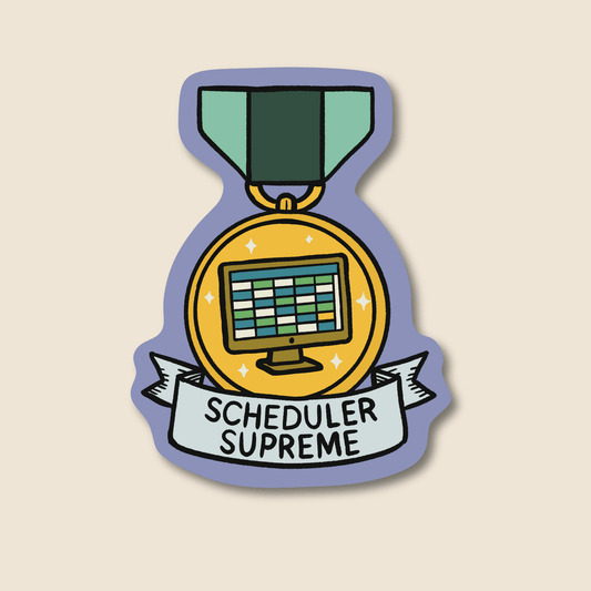 Scheduler Supreme – Funny Veterinary Award Sticker