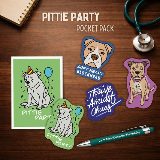 Pittie Party Pocket Gift curated gift bundle for pit bull lover members by Vet Culture Co
