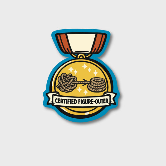 Certified Figure-Outer award medal veterinary sticker on waterproof matte vinyl by Vet Culture Co
