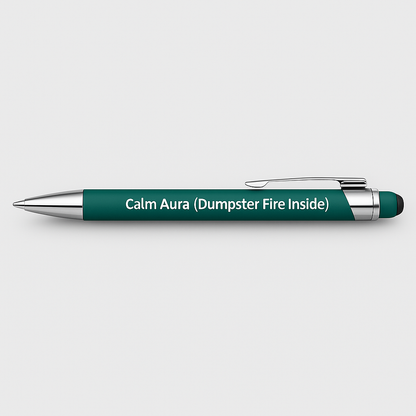 Funny Veterinary Pens – Laser-Engraved 3-Pack | Calm Aura, Spreading Joy & Professional Cat Wrangler