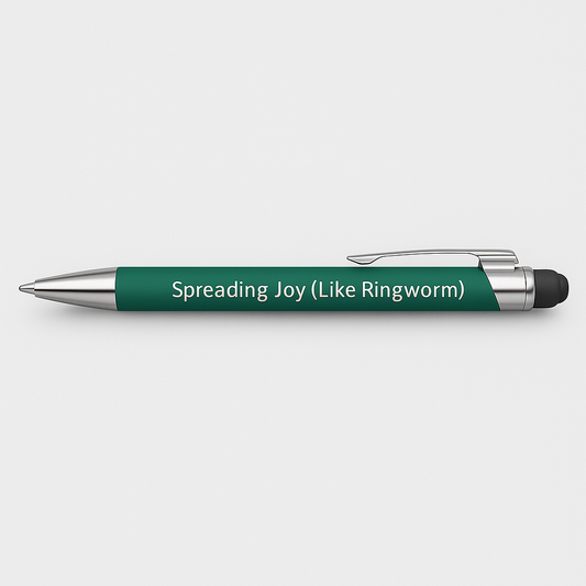 Spreading Joy (Like Ringworm) – Green with Silver Accents Pen