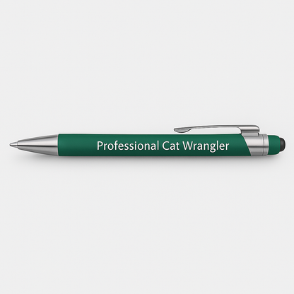 Funny Veterinary Pens – Laser-Engraved 3-Pack | Calm Aura, Spreading Joy & Professional Cat Wrangler