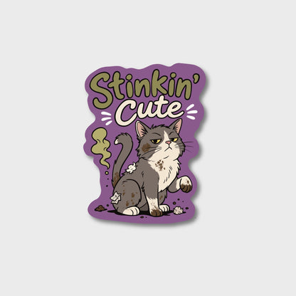 Stinkin' Cute Cat funny veterinary sticker by Vet Culture Co