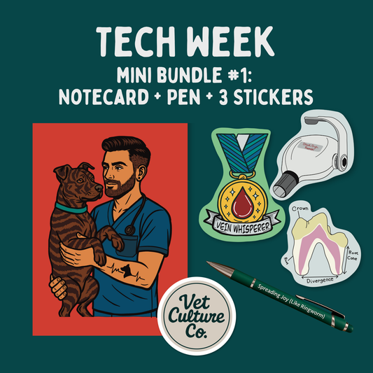 Mini Bundle #1: Notecard, Pen & 3 Stickers