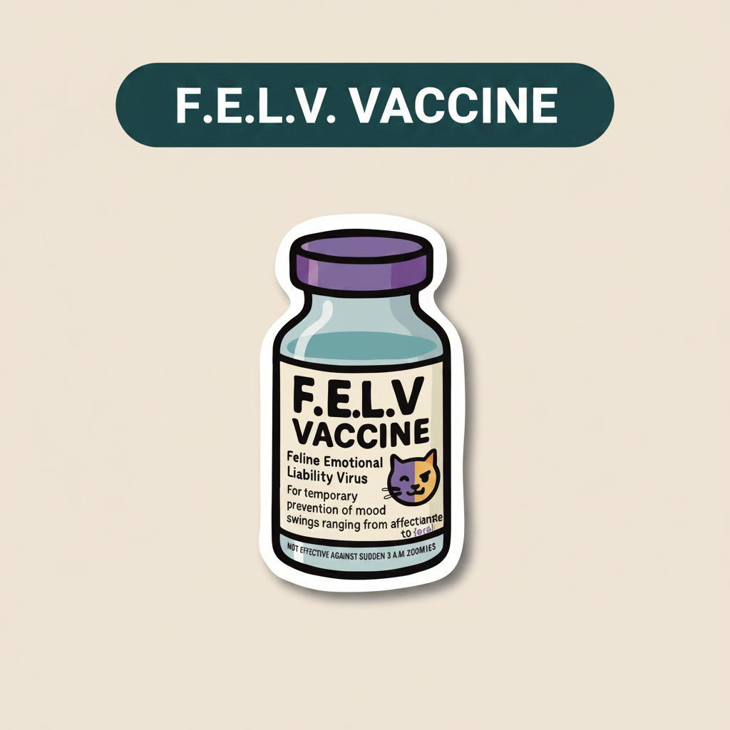 F.E.L.V. Vaccine – Funny Vet Sticker