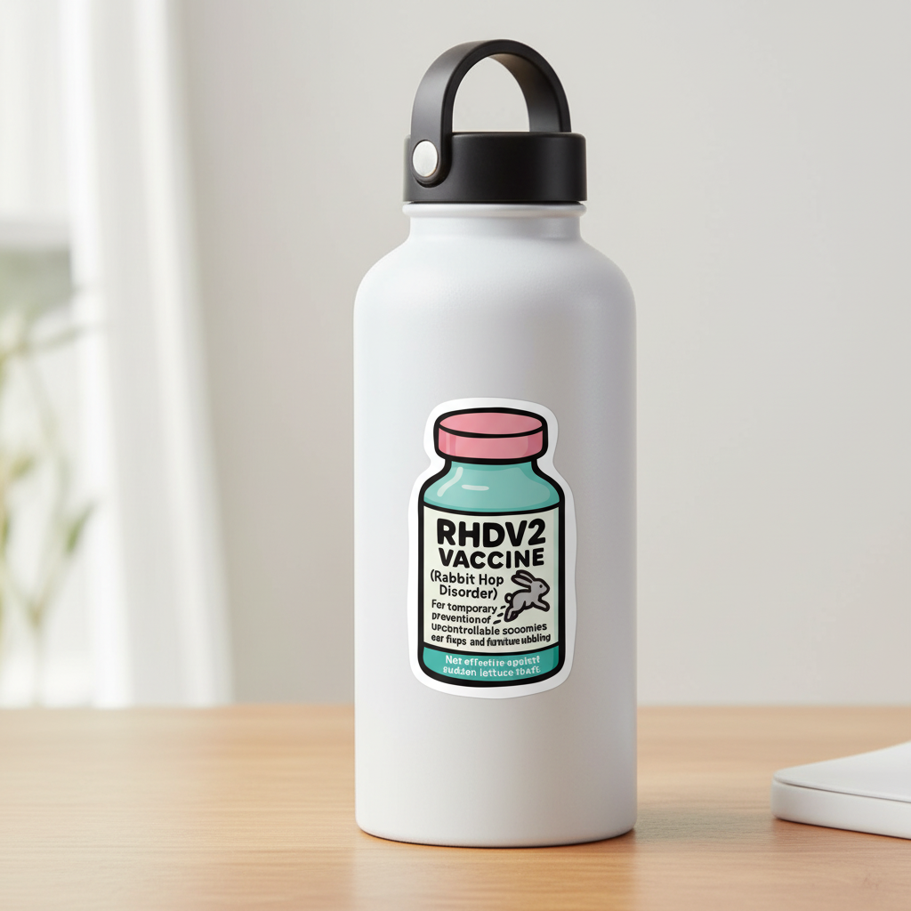 RHDV2 Vaccine – Funny Vet Sticker