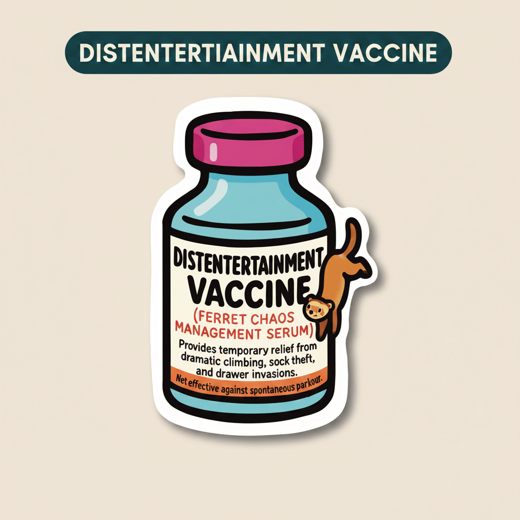 Distentertainment Vaccine – Funny Vet Sticker