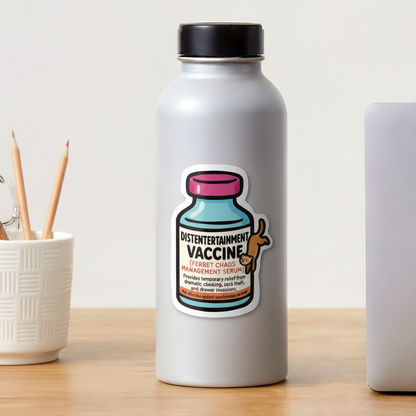 Distentertainment Vaccine – Funny Vet Sticker