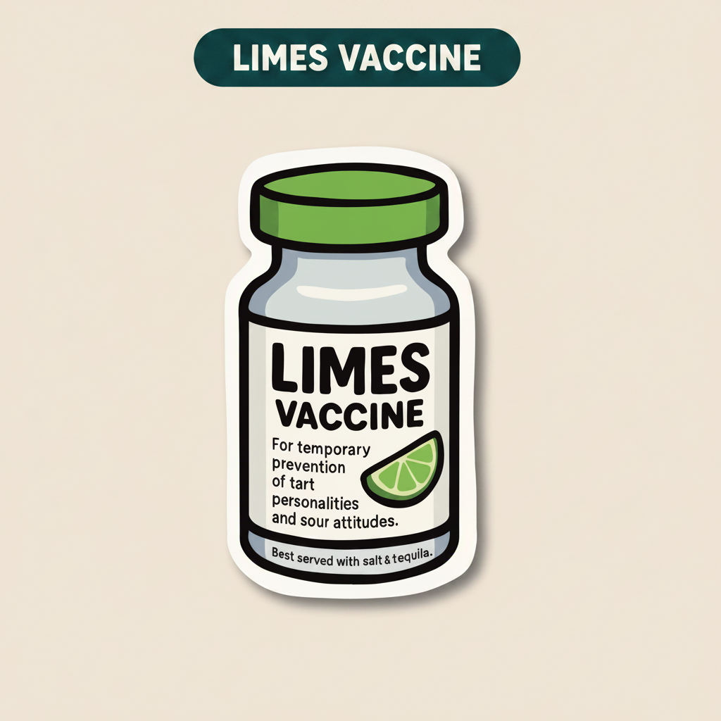 Limes Vaccine – Funny Vet Sticker