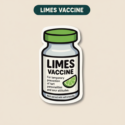 Limes Vaccine – Funny Vet Sticker