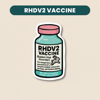 RHDV2 Vaccine – Funny Vet Sticker