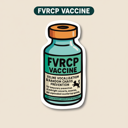 FVRCP Vaccine – Funny Vet Sticker