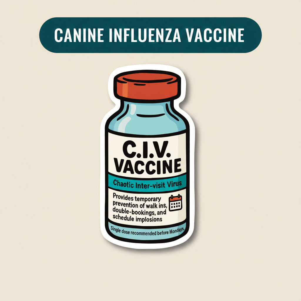 C.I.V. Vaccine – Funny Vet Sticker
