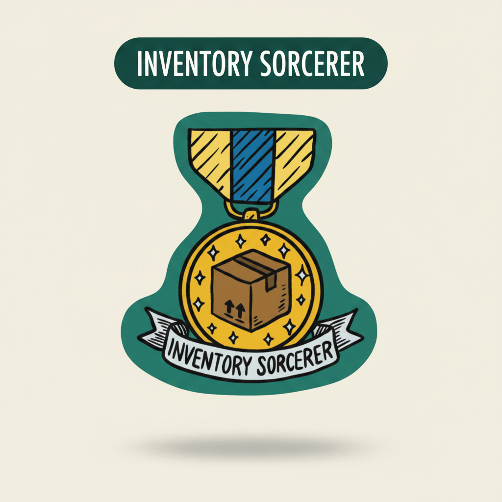 Inventory Sorcerer veterinary award medal sticker title card by Vet Culture Co