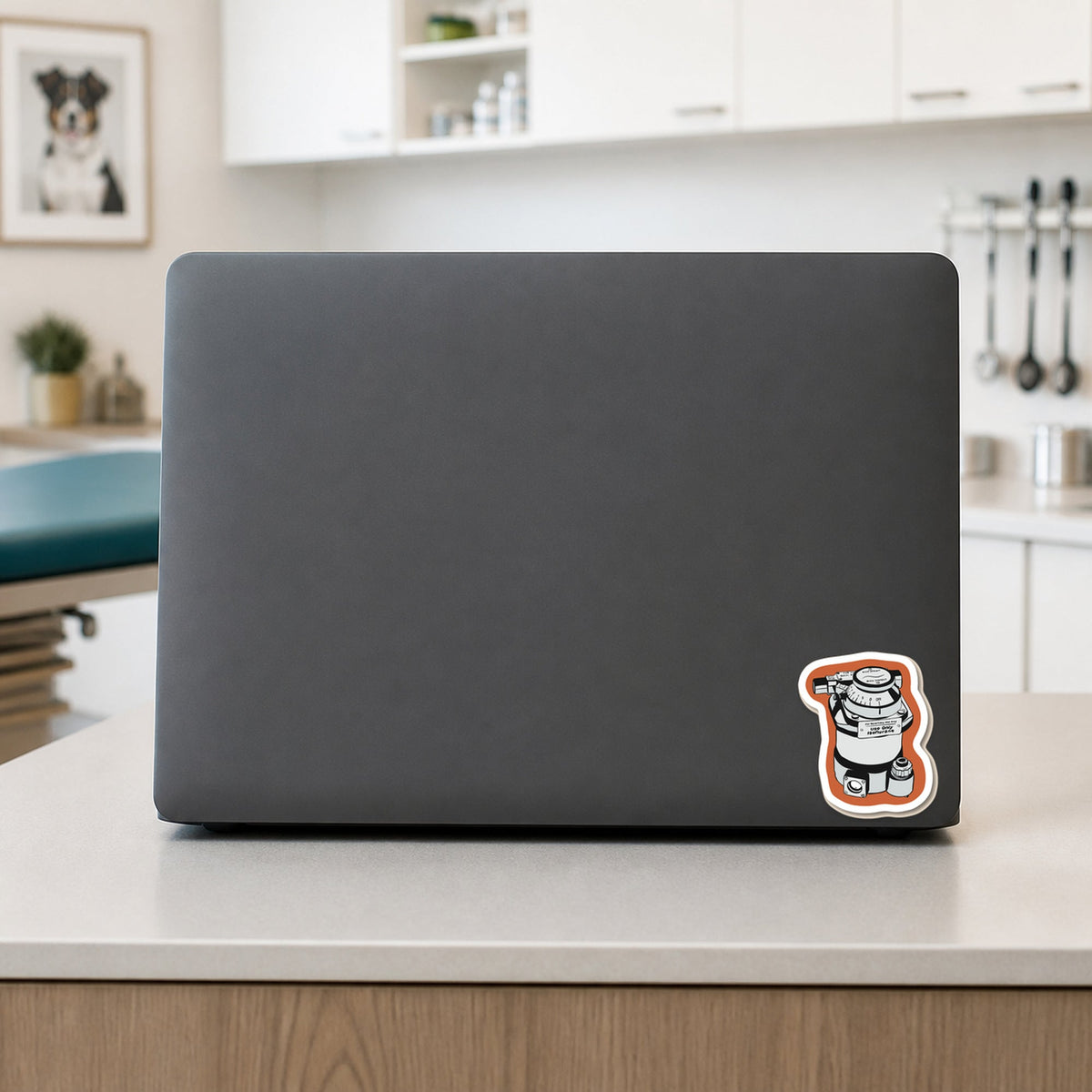 🐶 Anesthesia Techs Know: It'S All About The Iso shown on a veterinary clinic laptop
