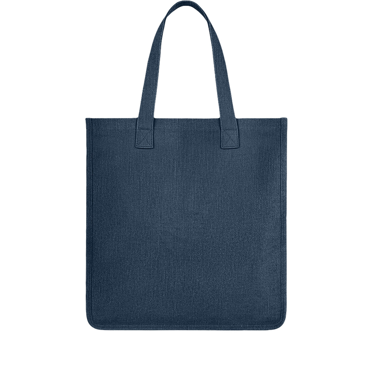 Thrive Amidst Chaos hemp market tote plain back view in Navy